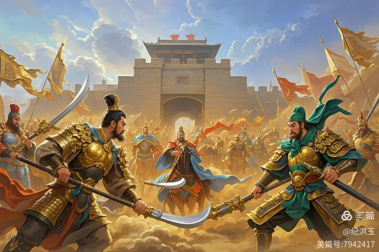 手机ai绘画制作 《虎牢关前三英战吕布》